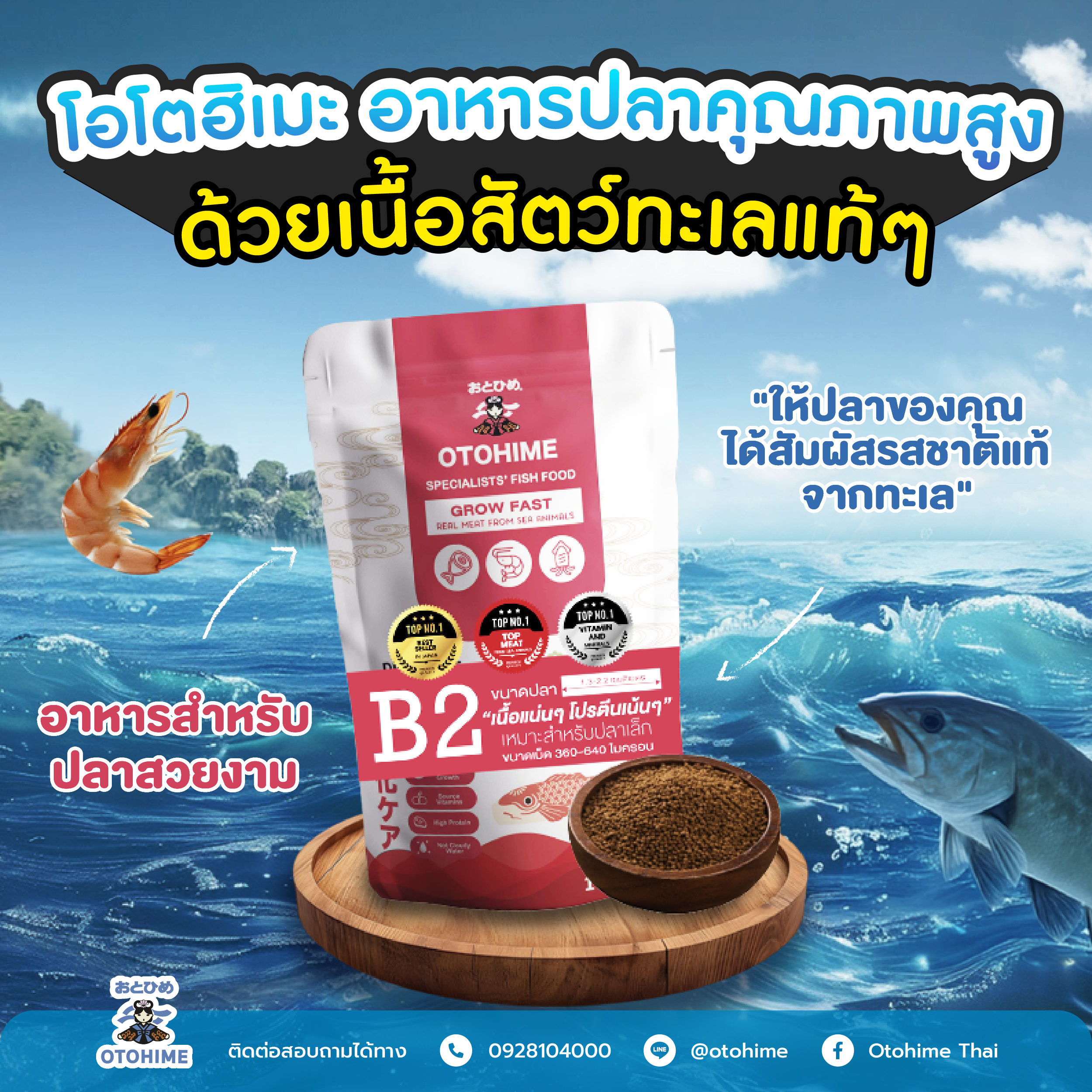 โอโตฮิเมะอาหารปลาคุณภาพสูง